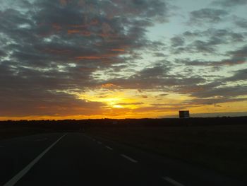 Country road at sunset