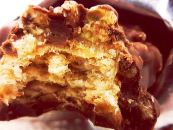 Close-up of hand holding bread