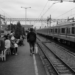 Railroad station platform