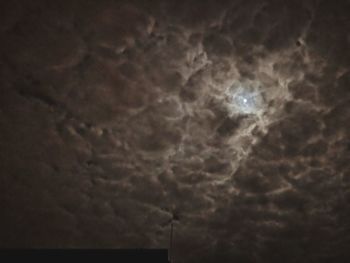 Low angle view of moon in sky