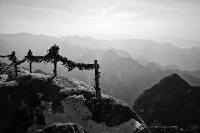 Ribbons tied up on mt hua