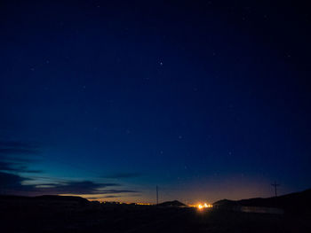 Low angle view of sky at night