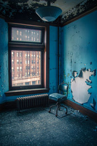 Interior of abandoned room at home