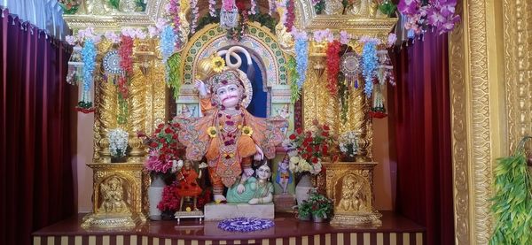 Panoramic view of buddha statue in building