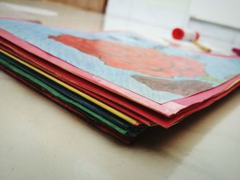 Close-up of colored pencils