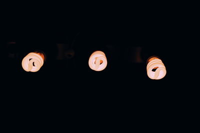 Close-up of illuminated lamp