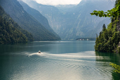 Scenic view of lake against mountains