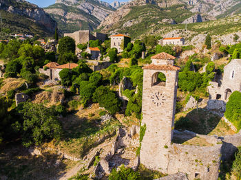 High angle view of townscape