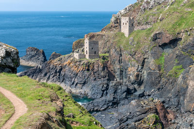 The engine houses at the crowns mine at botallack mine in cornwall