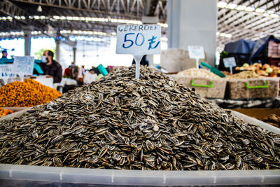 Close-up of food for sale at market stall