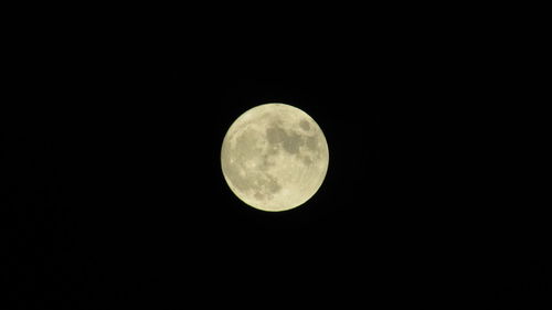 Low angle view of moon in sky