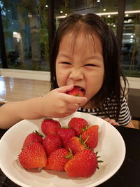Portrait of girl with ice cream