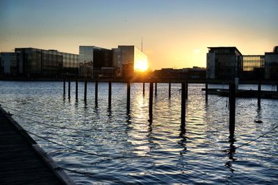 Sunset over river