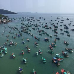 High angle view of sea against sky