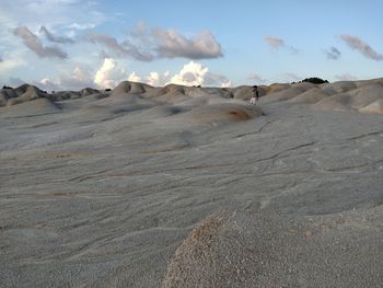 Scenic view of desert against sky