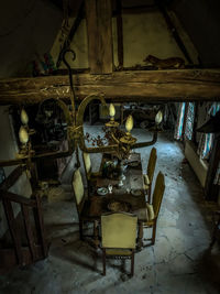 Interior of abandoned house