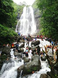 People at waterfall