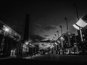 Illuminated city at night