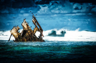 Scenic view of sea against sky