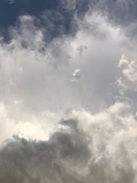 Low angle view of clouds in sky