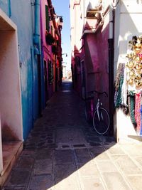 Corridor along buildings