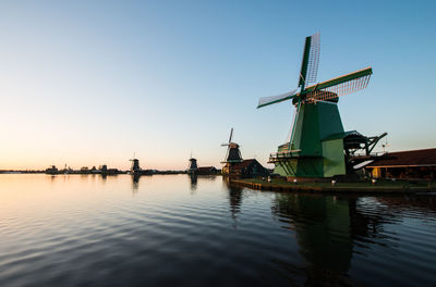 Traditional windmill against sky