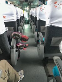 Empty seats in bus