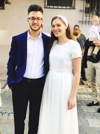 Portrait of a smiling young couple