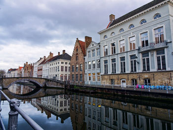 Bridge over river in city