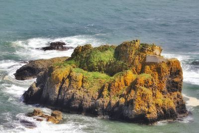 Scenic view of rocky beach