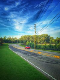 Road passing through landscape