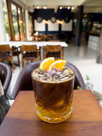 Close-up of drink on table