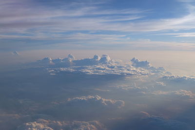 Aerial view of cloudscape against sky