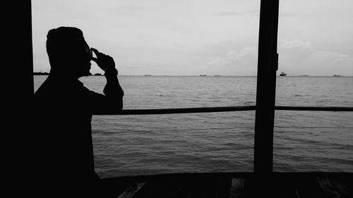 View of calm sea against sky