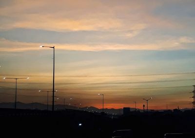 Scenic view of dramatic sky during sunset