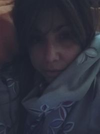 Portrait of a girl sleeping in bed