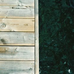 High angle view of wood