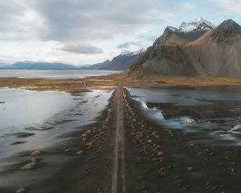 Panoramic view of mountains against sky