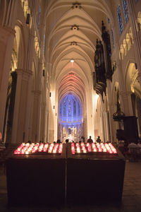 Interior of illuminated building