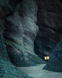 Rock formations in cave