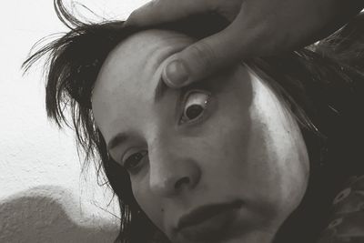 Close-up of baby girl