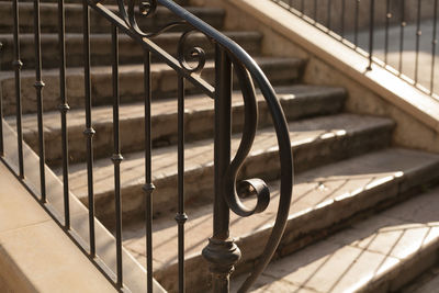 Close-up of spiral staircase