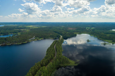 Scenic view of river against sky