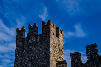 Low angle view of castle against sky