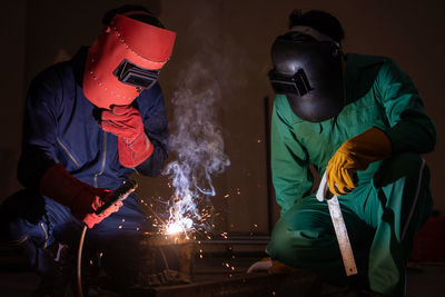 People working in factory