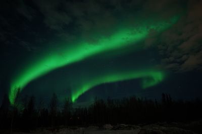 Scenic view of dramatic sky at night