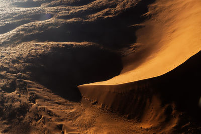 Scenic view of desert during sunset