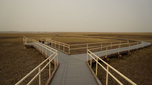 View of landscape against clear sky