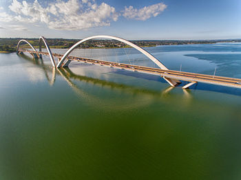 View of bridge over paranoá lake - brasília 