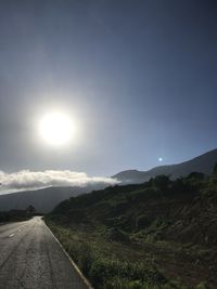 Road amidst landscape against sky